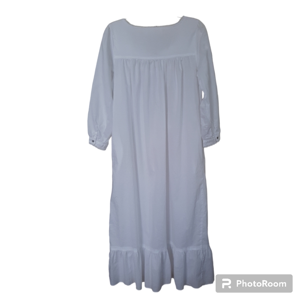 Eileen West, White, Pullover, Long Sleeve, Lightweight Nightgown, Size Small - Picture 2 of 8